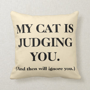 Coussin Mon Chat Vous Juge