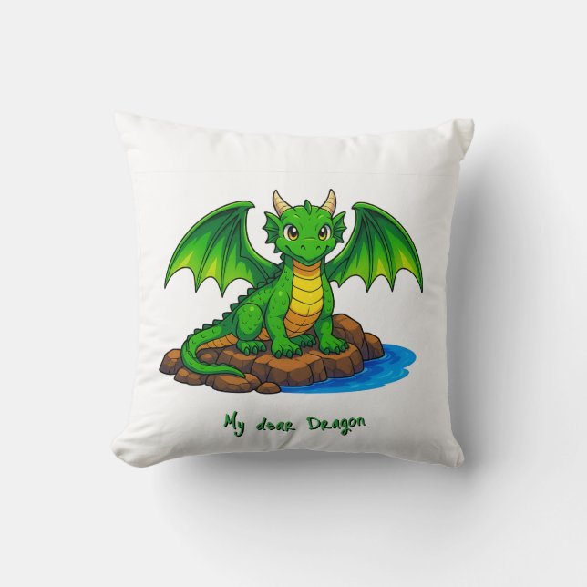 Coussin Mon cher Dragon (Recto)