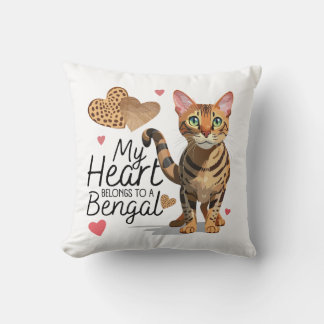 Coussin Mon coeur appartient au Bengale