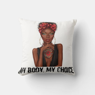 Coussin Mon corps Mon choix Droits des femmes T-shirt