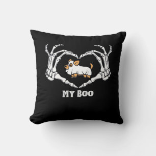 Coussin Mon Costume Boo Chihuahua Avec Mains Coeurs Squele