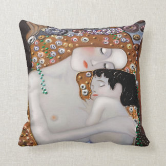 Coussin Mon Klimt Serie : Mère et enfant