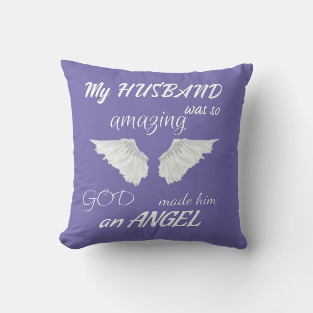 Coussin Mon mari un ange (Recto)