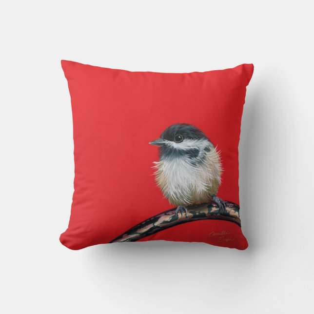 Coussin "Mon petit Chickadee 2" (Recto)