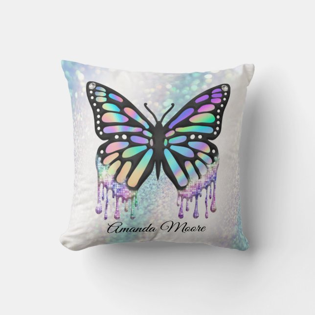 Coussin Monarque papillon HOLOGRAPH déverser l'oreiller (Recto)