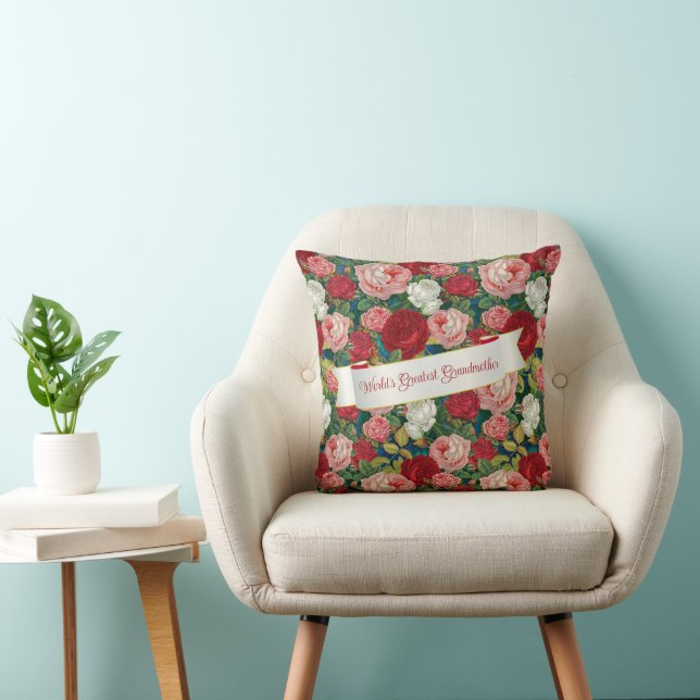 Coussin Monde Meilleure Maman - Vieux Rose (Chaise)