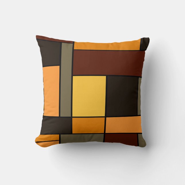 Coussin Mondrian Automne (Recto)