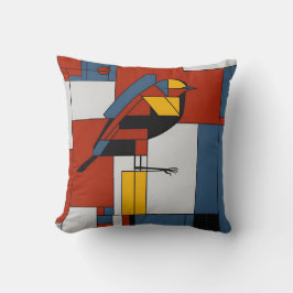 Coussin mondrian birds