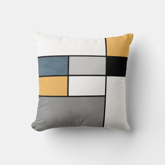 Coussin Mondrian inspiré (Recto)