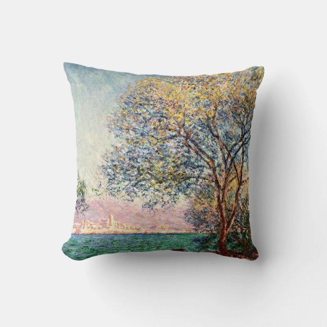 Coussin Monet : Antibes dans l'art du matin (Recto)
