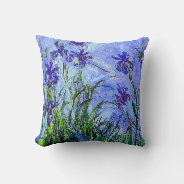 Coussin Monet - Lilac Irises (Recto)