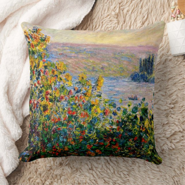 Coussin Monet - Lits de fleurs à Vetheuil (Couverture)