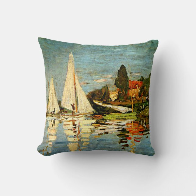 Coussin Monet - Regatta à Argenteuil, (Recto)