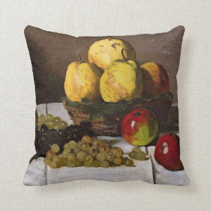Coussin Monet - Vie morte avec poires et raisins