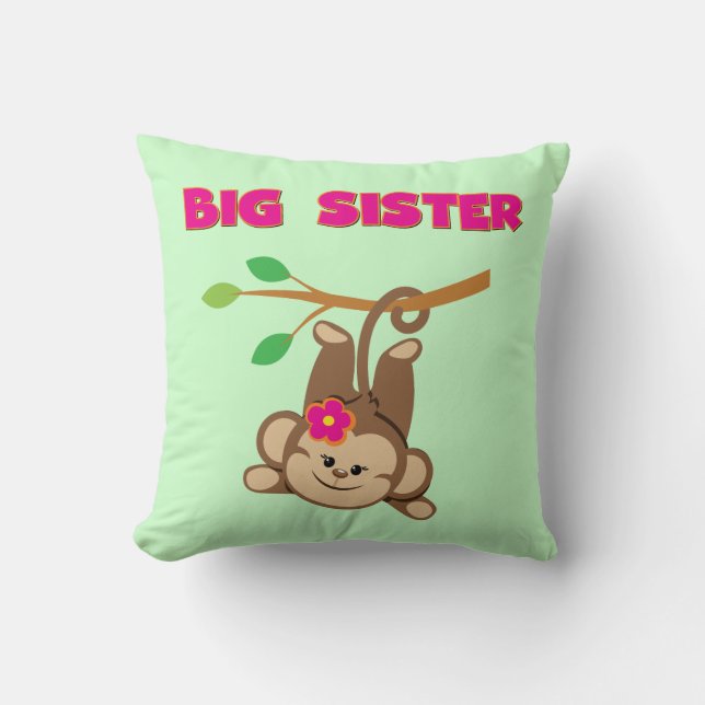 Coussin Monkey Big Sister (Recto)