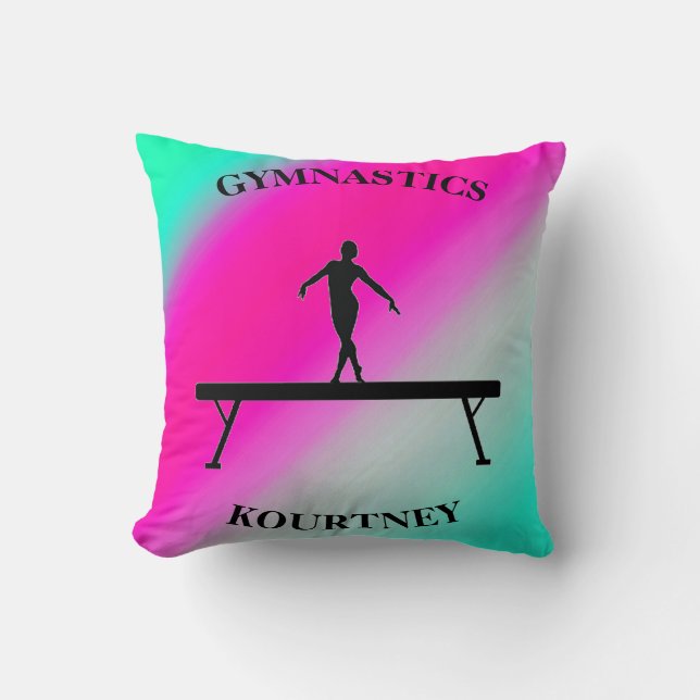 Coussin Monnaie de balance de gymnastique et Fuchsia (Recto)