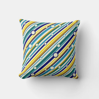 Coussin Monocle jaune bleu