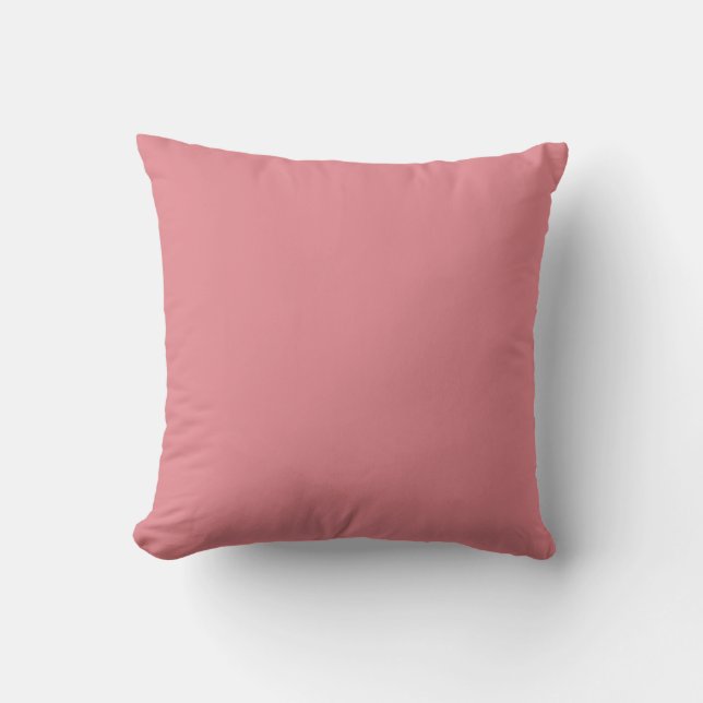 Coussin MONOGRAM rose solide rose personnalisée (Recto)