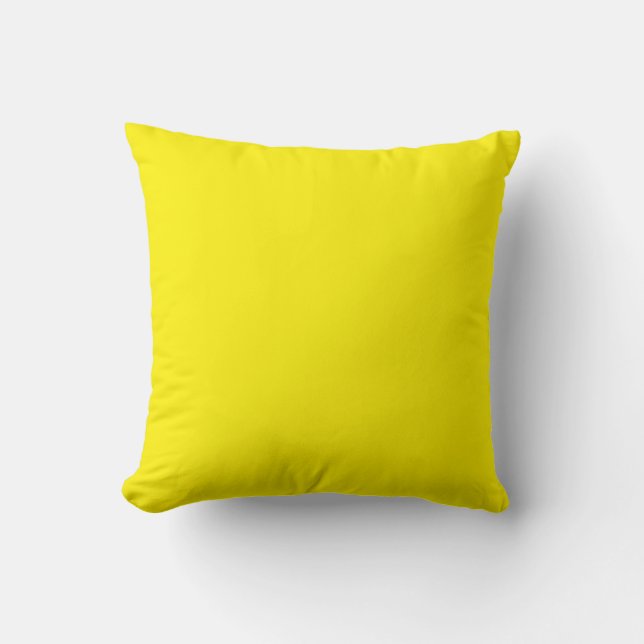 Coussin MONOGRAM solide brillant Jaune personnalisé person (Recto)