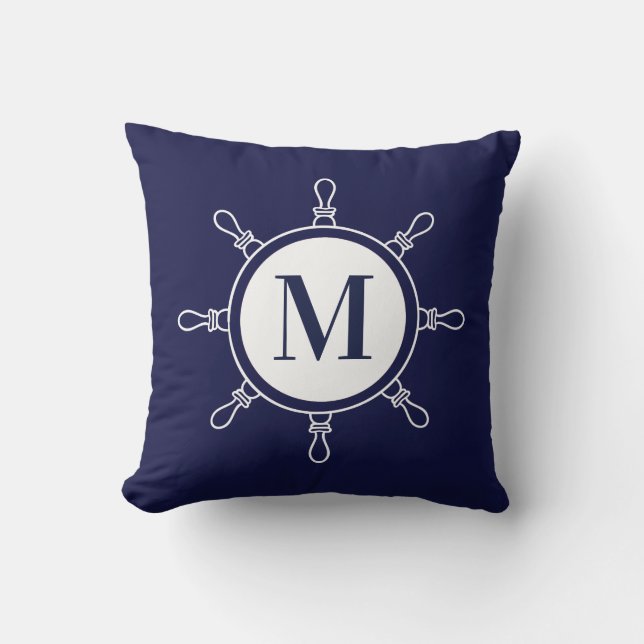 Coussin Monogramme bleu (Recto)