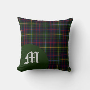 Coussin Monogramme classique de tartan de clan de Malcolm