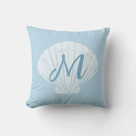 Coussin Monogramme côtier de Seashell Beach