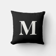 Monogramme couleur noir et blanc modifiable