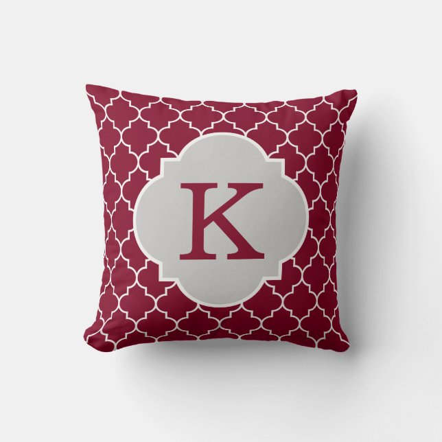 Coussin Monogramme de Bourgogne Quatrefoil (Recto)