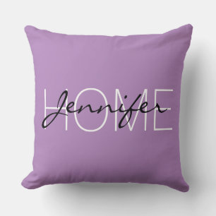 Coussin monogramme de la maison de couleur violette africa