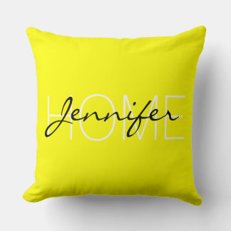 Coussin monogramme de la maison jaune
