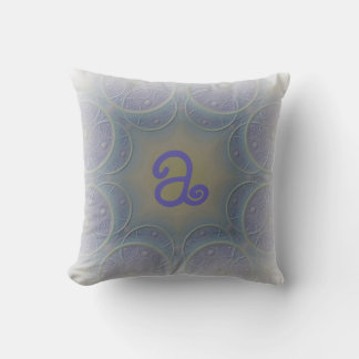 Coussin Monogramme de Lavande pâle