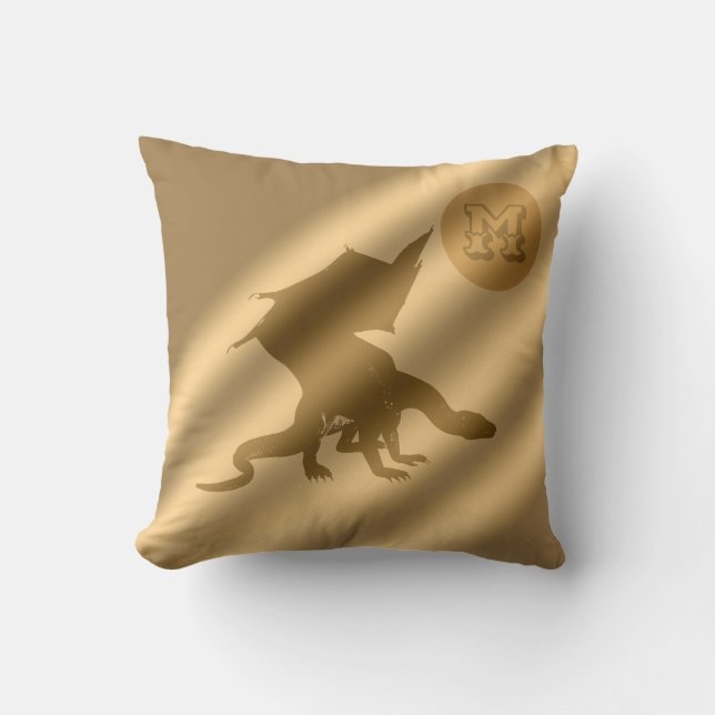 Coussin Monogramme de luxe Dragon Gold (Recto)