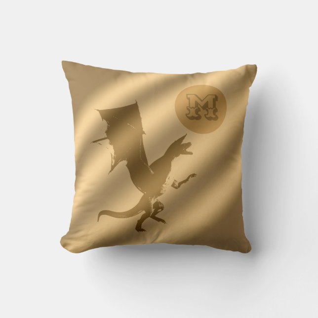 Coussin Monogramme de luxe Dragon Gold (Recto)