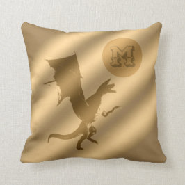 Coussin Monogramme de luxe Dragon Gold
