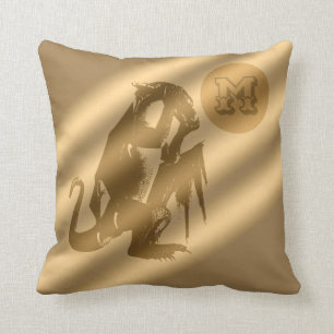 Coussin Monogramme de luxe Dragon Gold