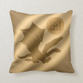 Coussin Monogramme de luxe Dragon Gold