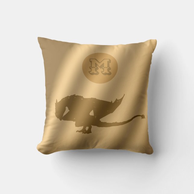Coussin Monogramme de luxe Dragon Gold (Recto)
