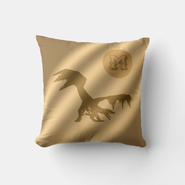 Coussin Monogramme de luxe Dragon Gold (Recto)