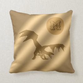 Coussin Monogramme de luxe Dragon Gold