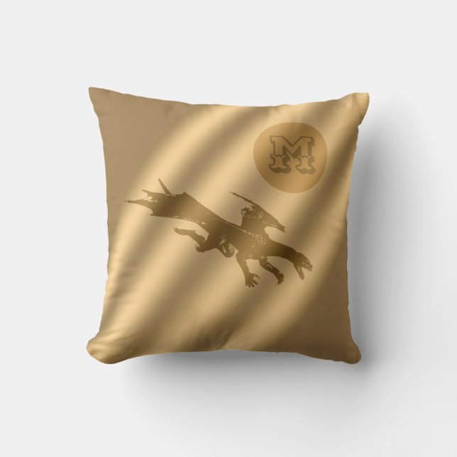 Coussin Monogramme de luxe Dragon Gold (Recto)