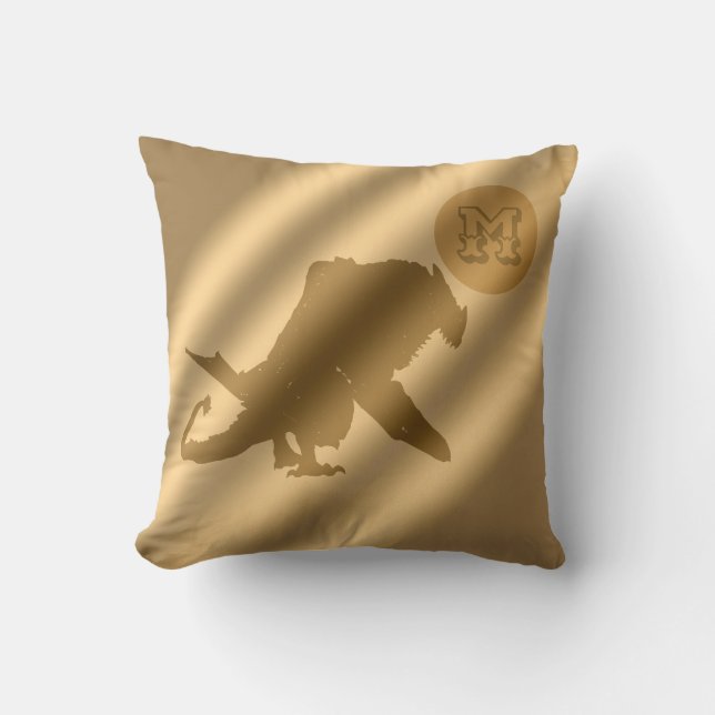 Coussin Monogramme de luxe Dragon Gold (Recto)