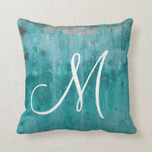 Monogramme de rouille Turquoise