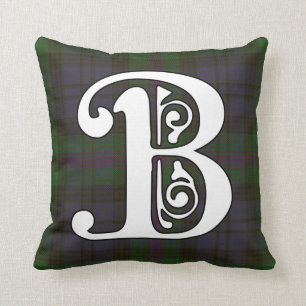 Coussin Monogramme de tartan de clan de Baird