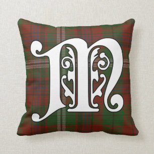 Coussin Monogramme de tartan de clan de Maguire