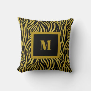 Coussin Monogramme d'impression Zebra