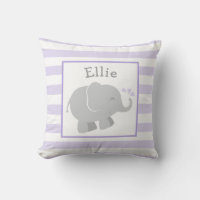 Monogramme éléphant moderne violet et gris