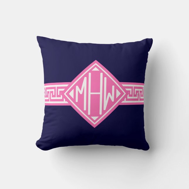 Coussin Monogramme en forme de diamant GK #2 (Recto)