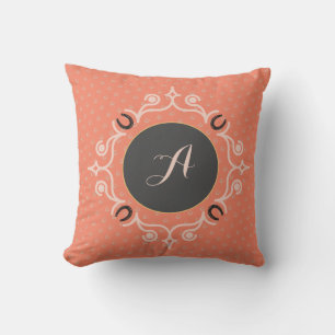 Coussin Monogramme équestre