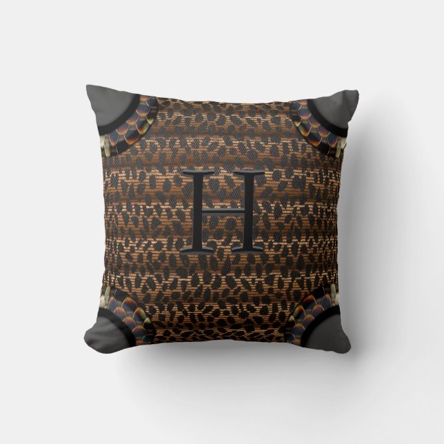 Coussin Monogramme Faune (Recto)