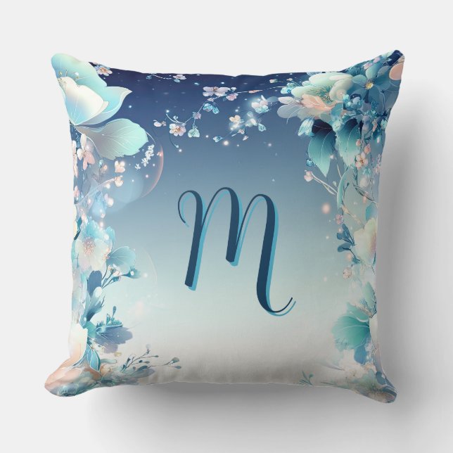 Coussin Monogramme floral lunaire (Recto)